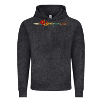Vintage Black flowers and arrow with gemstone Vintage Hoodie - Artiststas