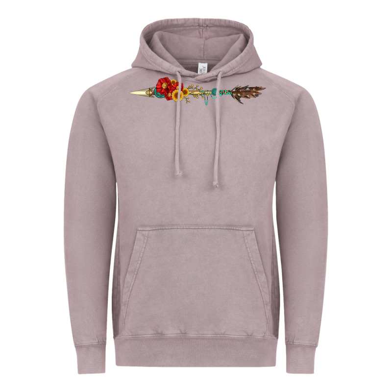 Flowers And Arrow With Gemstone Vintage Hoodie by Artiststas | Teevron