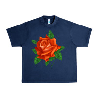 Navy tropicana rose Urban Heavy Tee - LillyAllenDesigns