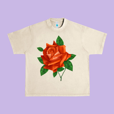 Tropicana Rose Urban Heavy Tee Designed By Lillyallendesigns