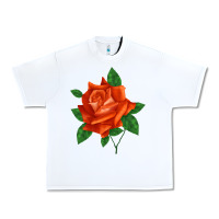 White tropicana rose Urban Heavy Tee - LillyAllenDesigns