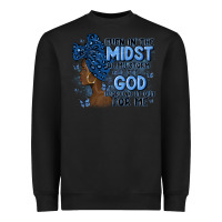 Black even in the midst of may storm afro woman Heavyweight Sweatshirt - MaliasSmallBusiness