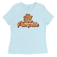 Baby Blue hey there pumpkin Ladies Tee - JahusDesignShop