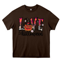 Chocolate Brown love halloween Heavy Core Tee - CowhideDigitalArt