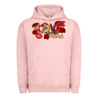 Pigment Salmon Love more Valentine's Day Urban Hoodie - FaDigitalArtStudio