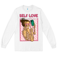 White self love is the best love Long Sleeve Tee - MaliasSmallBusiness