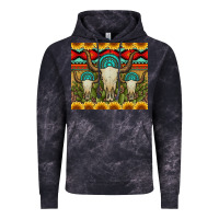 Cloud Black bull skulls gemstones and cactus with leopard and aztec Vintage Hoodie - Artiststas