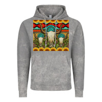Cloud Rock bull skulls gemstones and cactus with leopard and aztec Vintage Hoodie - Artiststas