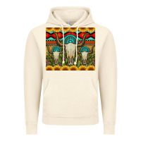 Vintage Artic bull skulls gemstones and cactus with leopard and aztec Vintage Hoodie - Artiststas