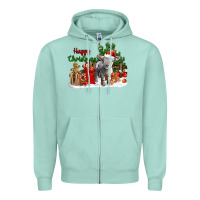 Seafoam happy christmas southdown baby sheep Zipper Hoodie - LillyAllenDesigns