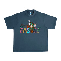 Midnight Navy cross rabbit gnomes happy easter Urban Heavy Tee - Jasminsmagicworld