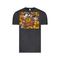 Vintage Black sunflowers cowhide leopard mousepad Vintage Tee - Jasminsmagicworld