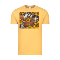 Vintage Mustard sunflowers cowhide leopard mousepad Vintage Tee - Jasminsmagicworld