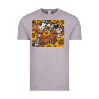 Vintage Zinc sunflowers cowhide leopard mousepad Vintage Tee - Jasminsmagicworld