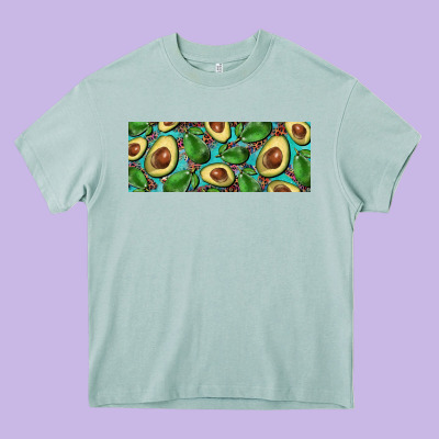 Avacado With Turquoise And Leopard Background 11 Oz Mug Heavy Core Tee Designed By Barkaloodesign