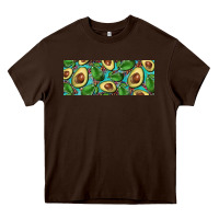 Chocolate Brown avacado with turquoise and leopard background 11 oz mug Heavy Core Tee - BarkalooDesign