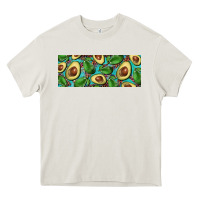 Cream avacado with turquoise and leopard background 11 oz mug Heavy Core Tee - BarkalooDesign