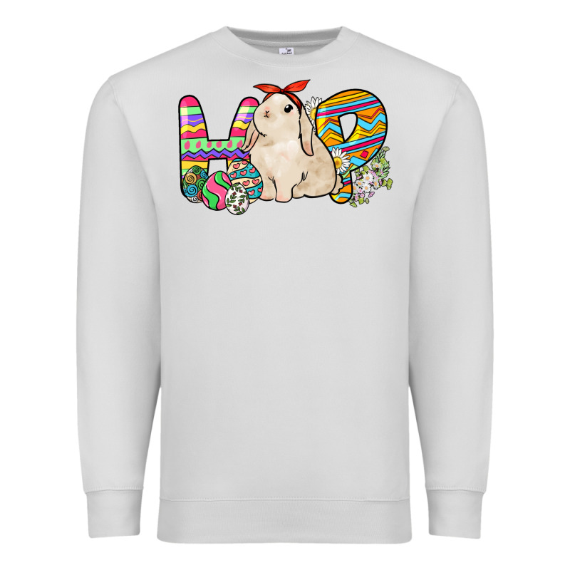 Hop Rabbit Premium Sweatshirt by NancyCooperArtShop | Teevron