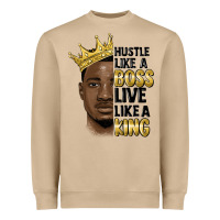 Mushroom hustle like a boss live like a king malia Heavyweight Sweatshirt - MaliasSmallBusiness