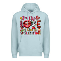 Blue Mist For the love of the Valentine Premium Hoodie - HowdyJamesFarm