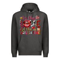 Charcoal Heather For the love of the Valentine Premium Hoodie - HowdyJamesFarm