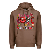 Chestnut For the love of the Valentine Premium Hoodie - HowdyJamesFarm