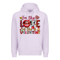 Lilac For the love of the Valentine Premium Hoodie - HowdyJamesFarm