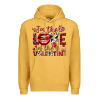 Mustard For the love of the Valentine Premium Hoodie - HowdyJamesFarm