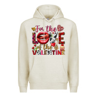 Oatmeal Heather For the love of the Valentine Premium Hoodie - HowdyJamesFarm