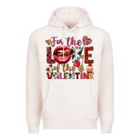 Pale Pink For the love of the Valentine Premium Hoodie - HowdyJamesFarm