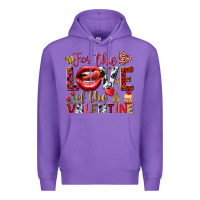 Purple For the love of the Valentine Premium Hoodie - HowdyJamesFarm