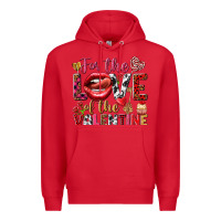 Red For the love of the Valentine Premium Hoodie - HowdyJamesFarm