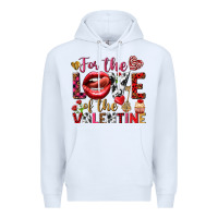 White For the love of the Valentine Premium Hoodie - HowdyJamesFarm