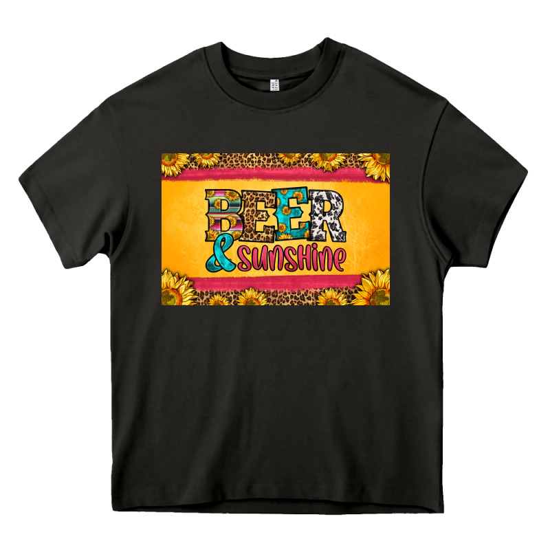 Beer And Sunshine Skinny Metal Can Holder Heavy Core Tee by HRA Design Shop | Teevron