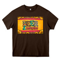 Chocolate Brown beer and sunshine skinny metal can holder Heavy Core Tee - HRA Design Shop