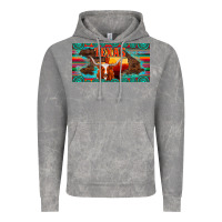 Cloud Rock texas and map with longhorn serape gemstone licanse plate Vintage Hoodie - Artiststas