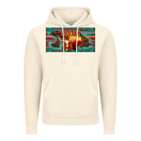 Vintage Artic texas and map with longhorn serape gemstone licanse plate Vintage Hoodie - Artiststas