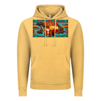 Vintage Mustard texas and map with longhorn serape gemstone licanse plate Vintage Hoodie - Artiststas