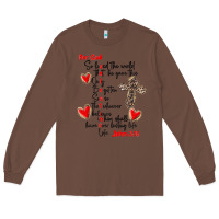 Chestnut for god so loved the world Long Sleeve Tee - MaliasSmallBusiness