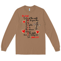 Toasted Coconut for god so loved the world Long Sleeve Tee - MaliasSmallBusiness