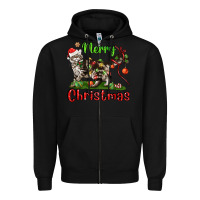 Black maine coon cat merry christmas Zipper Hoodie - LillyAllenDesigns