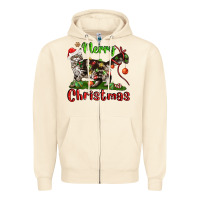 Sandshell maine coon cat merry christmas Zipper Hoodie - LillyAllenDesigns