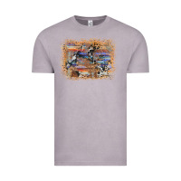 Vintage Zinc aztec leopard cowhide wood western background Vintage Tee - AdoDesignShop