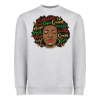 Heather Grey afro diva Heavyweight Sweatshirt - MaliasSmallBusiness
