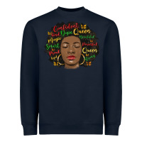 Navy afro diva Heavyweight Sweatshirt - MaliasSmallBusiness