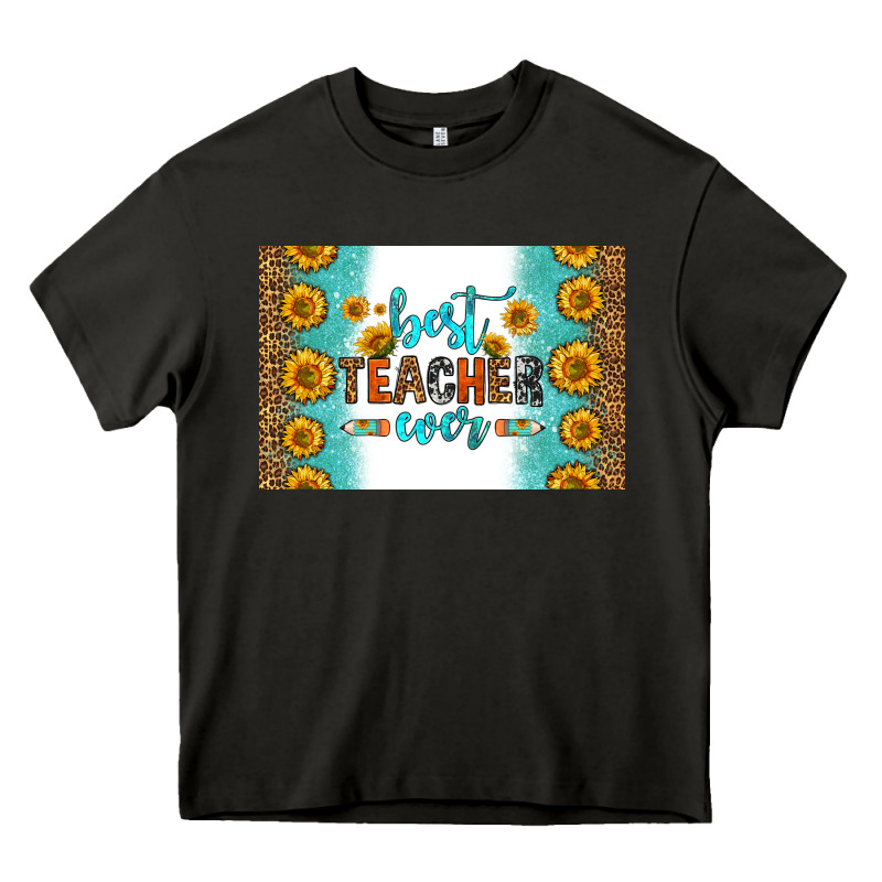 Best Teacher Ever Skinny Metal Can Holder Heavy Core Tee by HRA Design Shop | Teevron