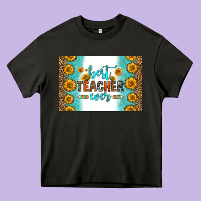 Best Teacher Ever Skinny Metal Can Holder Heavy Core Tee Designed By Hra Design Shop