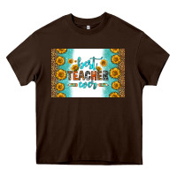 Chocolate Brown best teacher ever skinny metal can holder Heavy Core Tee - HRA Design Shop