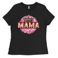Black mama with round leopard Ladies Tee - Zillion Design Studio