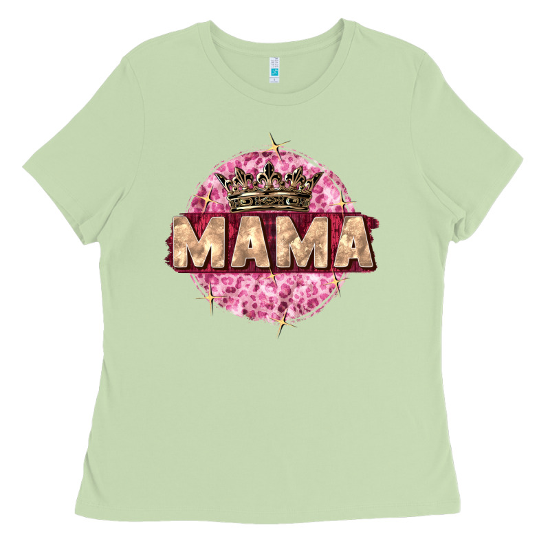 Mama With Round Leopard Ladies Tee by Zillion Design Studio | Teevron
